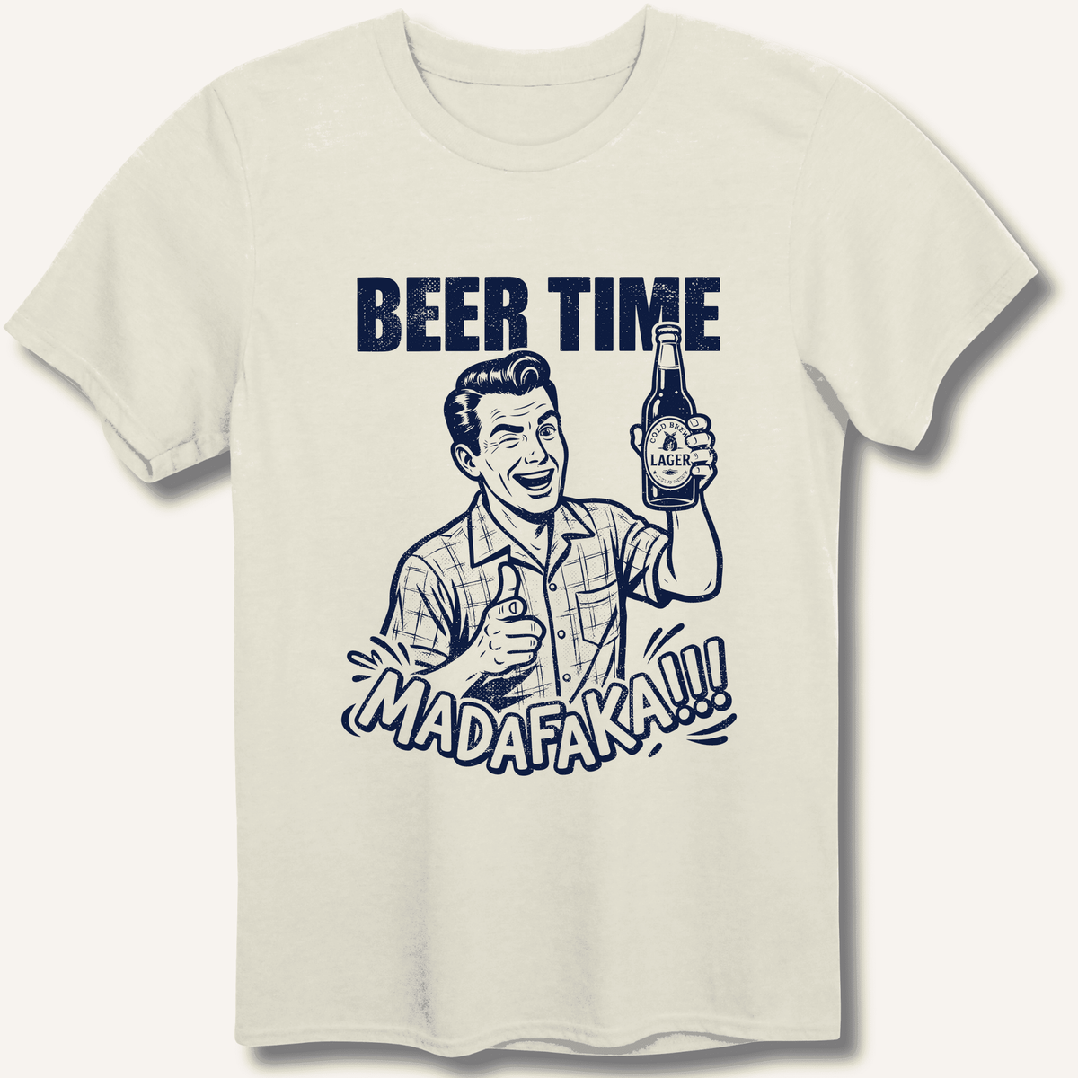 Beer Time T-Shirt Gift For Bourbon Drinker