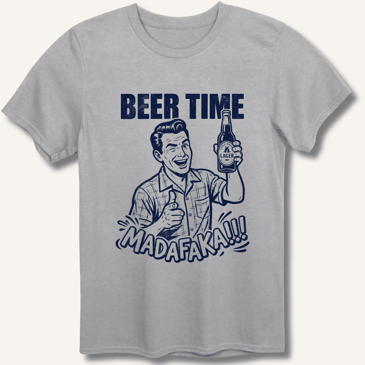 Beer Time T-Shirt Gift For Bourbon Drinker