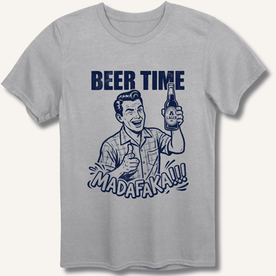 Beer Time T-Shirt Gift For Bourbon Drinker