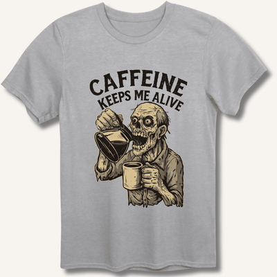 Caffeine Keeps Me Alive T-Shirt Gift For Bourbon Drinker