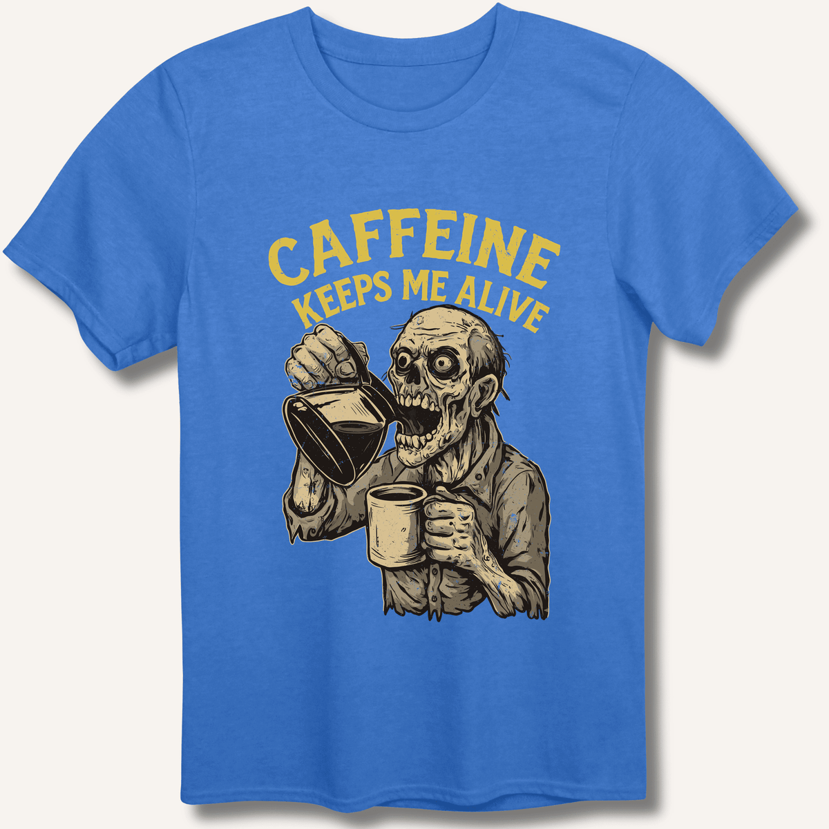 Caffeine Keeps Me Alive T-Shirt Gift For Bourbon Drinker