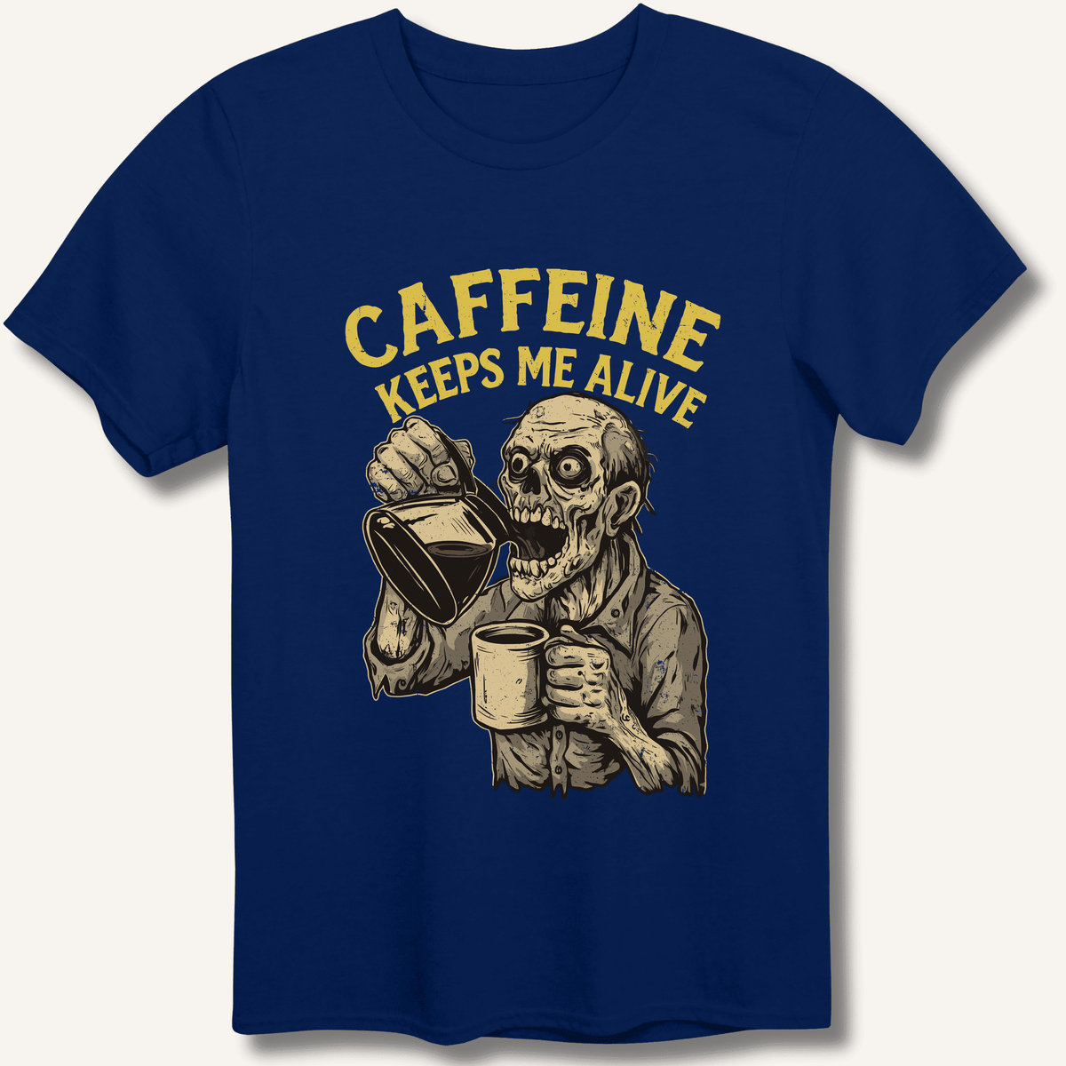Caffeine Keeps Me Alive T-Shirt Gift For Bourbon Drinker