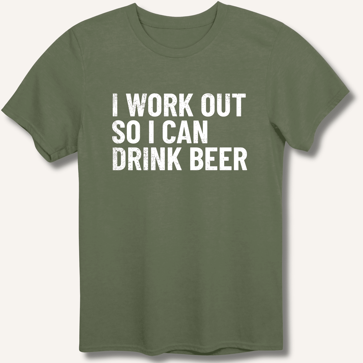 I Work Out So I Can Drink Beer T-Shirt Gift For Bourbon Drinker