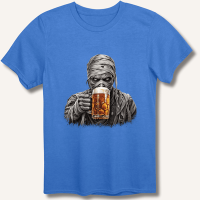 Mummy Drinking Beer T-Shirt Gift For Bourbon Drinker