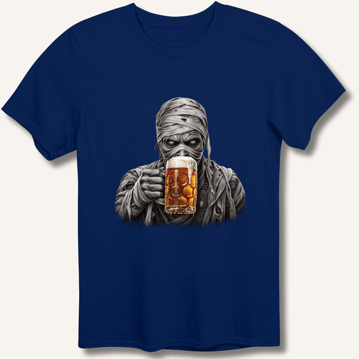 Mummy Drinking Beer T-Shirt Gift For Bourbon Drinker