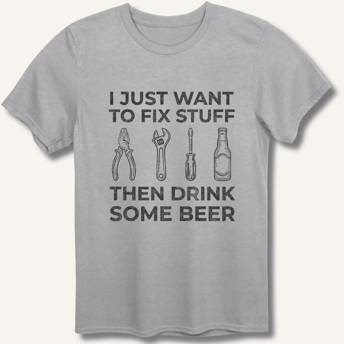 I Just Want To Fix Stuff T-Shirt Gift For Bourbon Drinker
