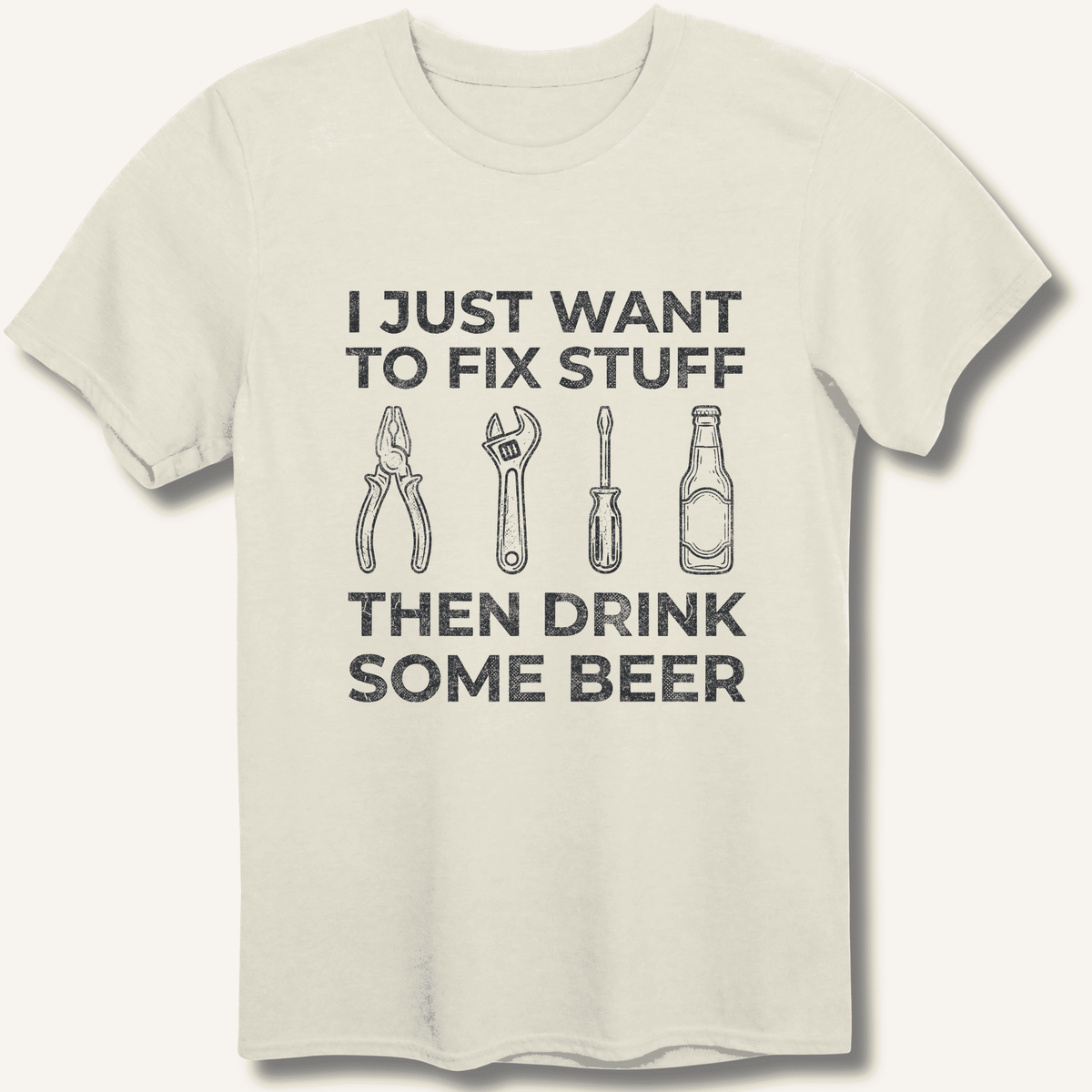 I Just Want To Fix Stuff T-Shirt Gift For Bourbon Drinker