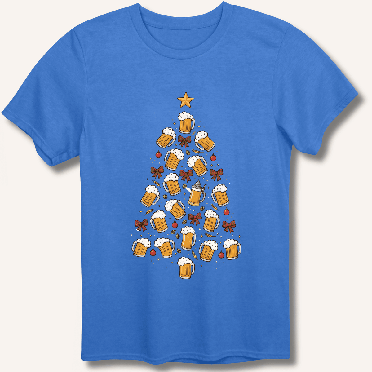 Beer Christmas Tree T-Shirt Gift For Bourbon Drinker
