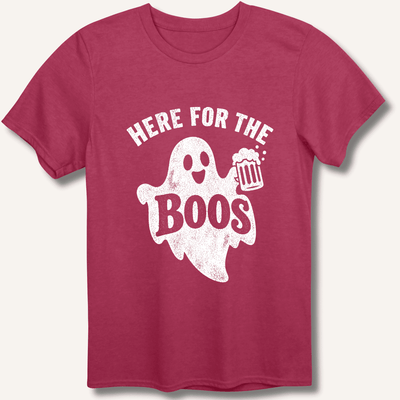 Here For The Boo's T-Shirt Gift For Bourbon Drinker