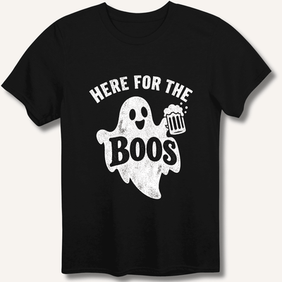 Here For The Boo's T-Shirt Gift For Bourbon Drinker