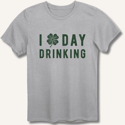 I Clover Day Drinking T-Shirt Gift For Bourbon Drinker