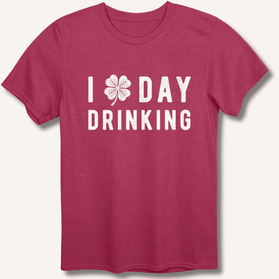 I Clover Day Drinking T-Shirt Gift For Bourbon Drinker