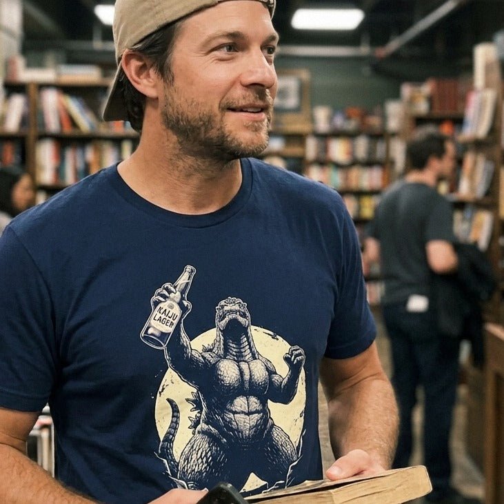 Kaiju Lager T-Shirt Gift For Bourbon Drinker