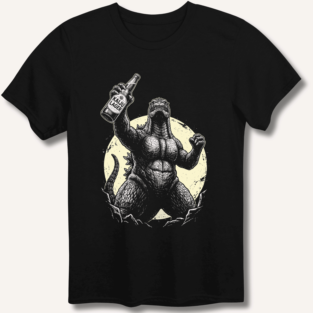 Kaiju Lager T-Shirt Gift For Bourbon Drinker
