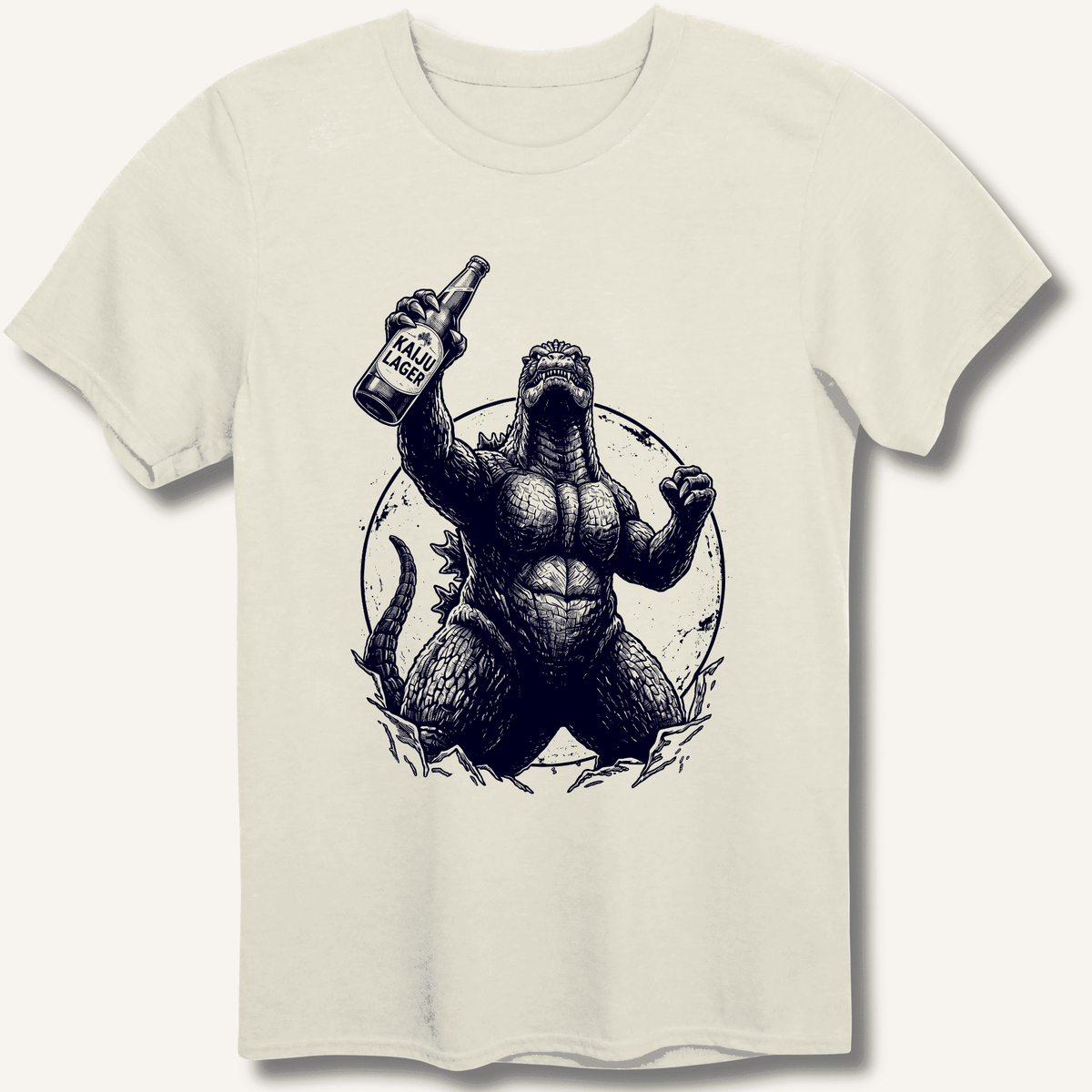 Kaiju Lager T-Shirt Gift For Bourbon Drinker