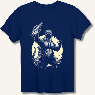Kaiju Lager T-Shirt Gift For Bourbon Drinker