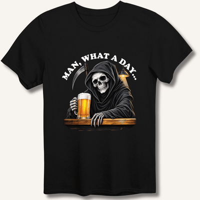 Man, What A Day T-Shirt Gift For Bourbon Drinker