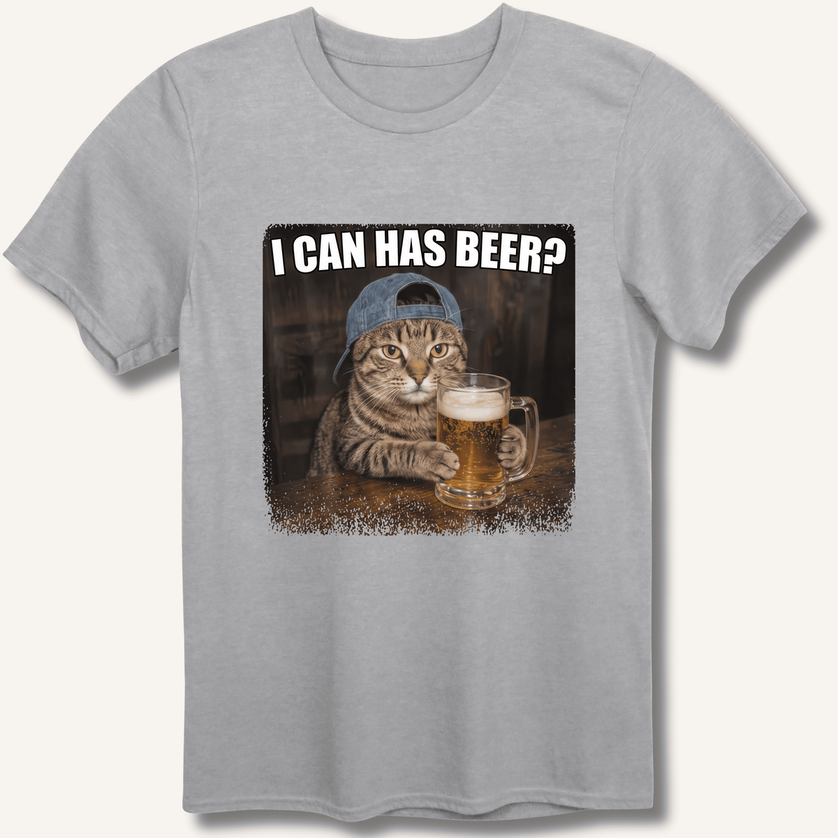 I Can Has Beer T-Shirt Gift For Bourbon Drinker