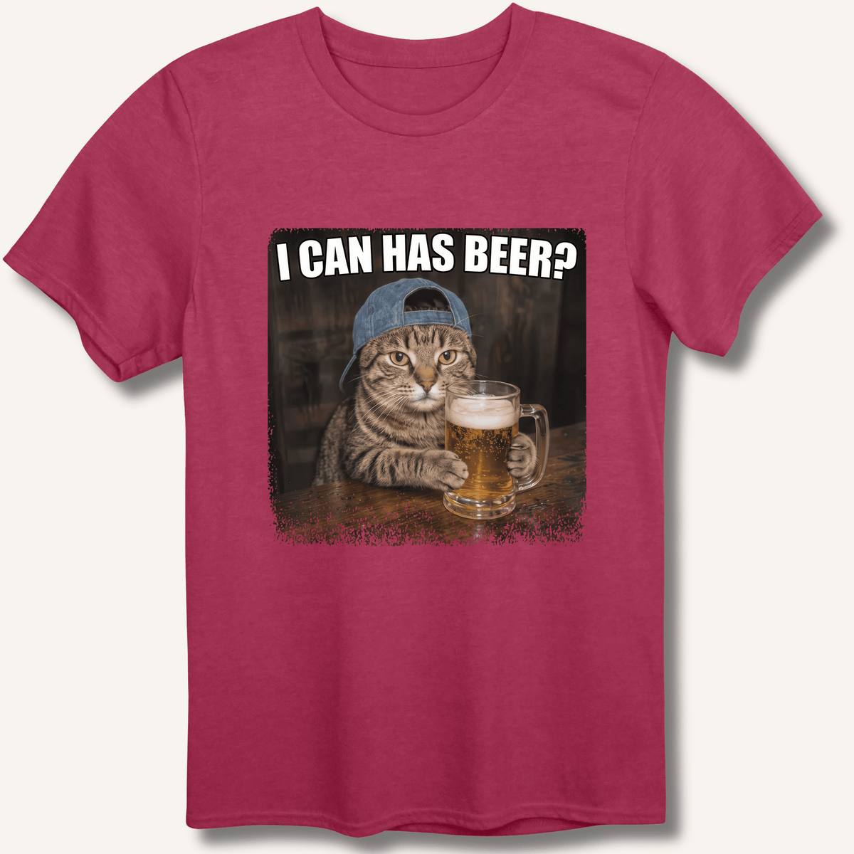 I Can Has Beer T-Shirt Gift For Bourbon Drinker