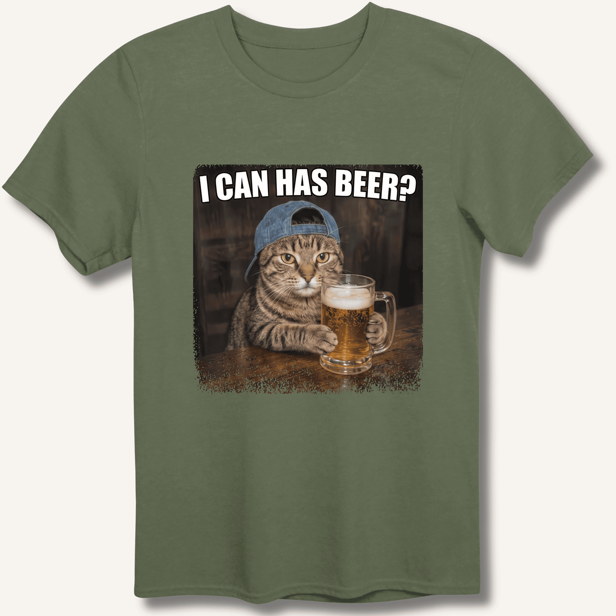 I Can Has Beer T-Shirt Gift For Bourbon Drinker