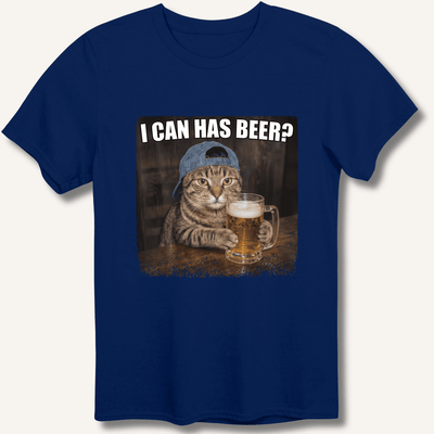 I Can Has Beer T-Shirt Gift For Bourbon Drinker