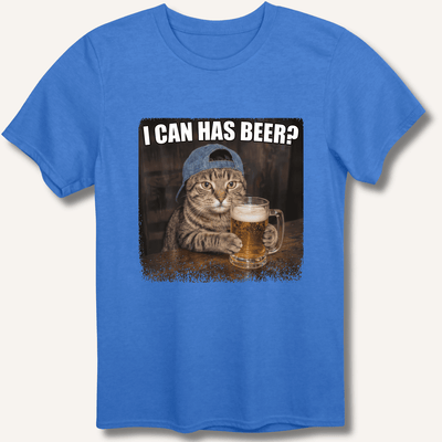 I Can Has Beer T-Shirt Gift For Bourbon Drinker