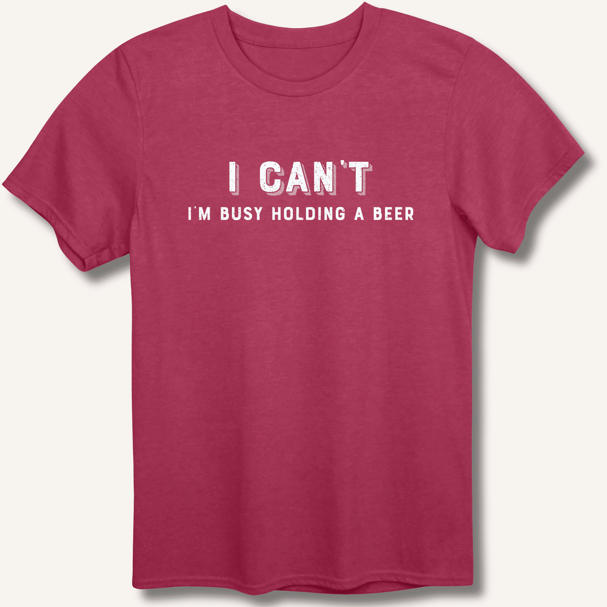 I Can't I'm Busy Holding a Beer T-Shirt Gift For Bourbon Drinker
