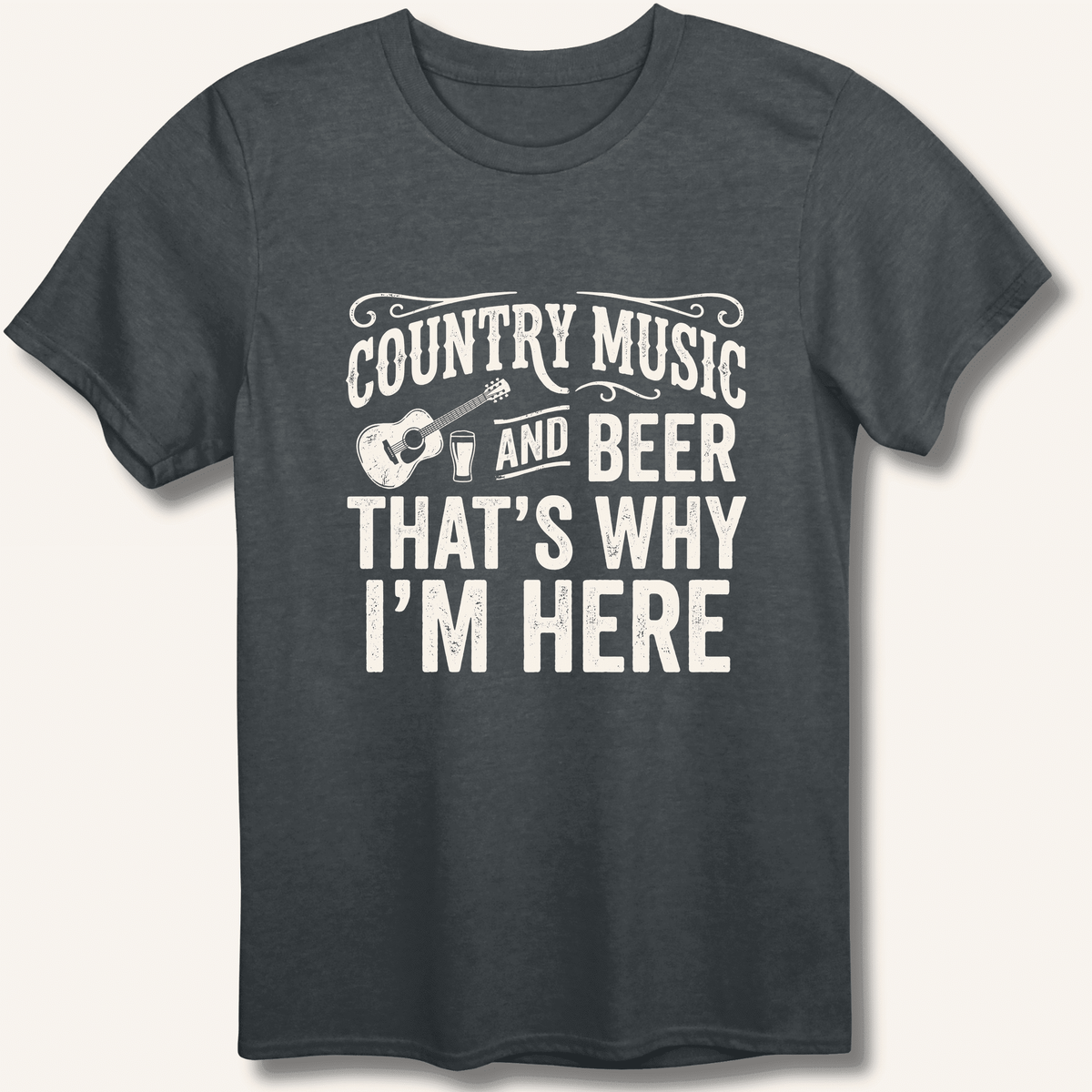 Country Music & Beer T-Shirt Gift For Bourbon Drinker