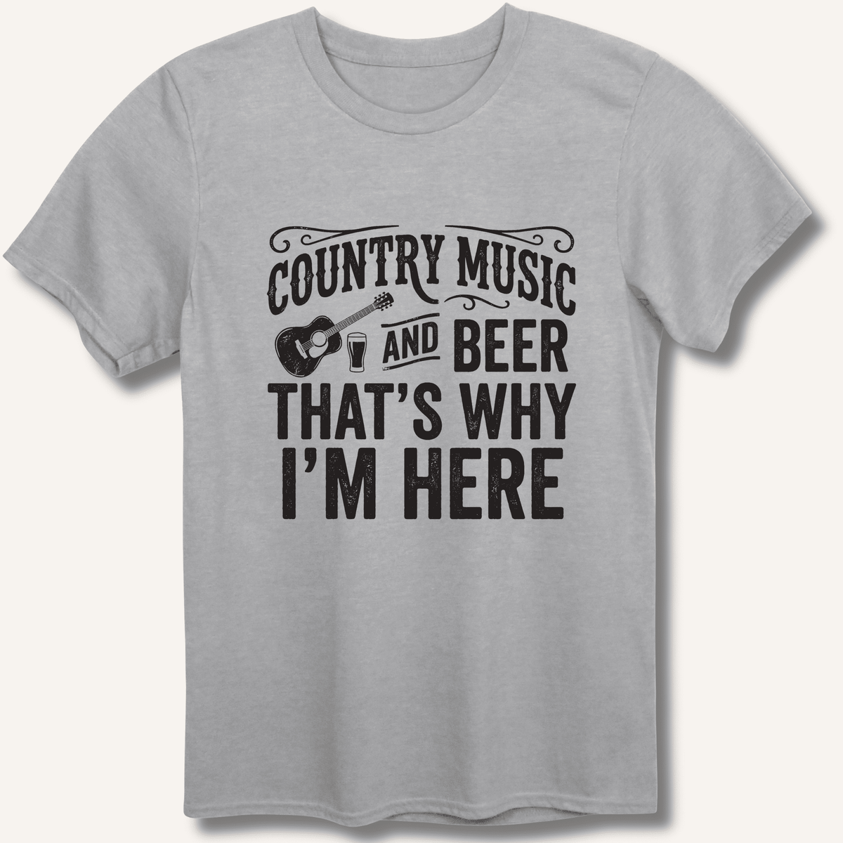 Country Music & Beer T-Shirt Gift For Bourbon Drinker