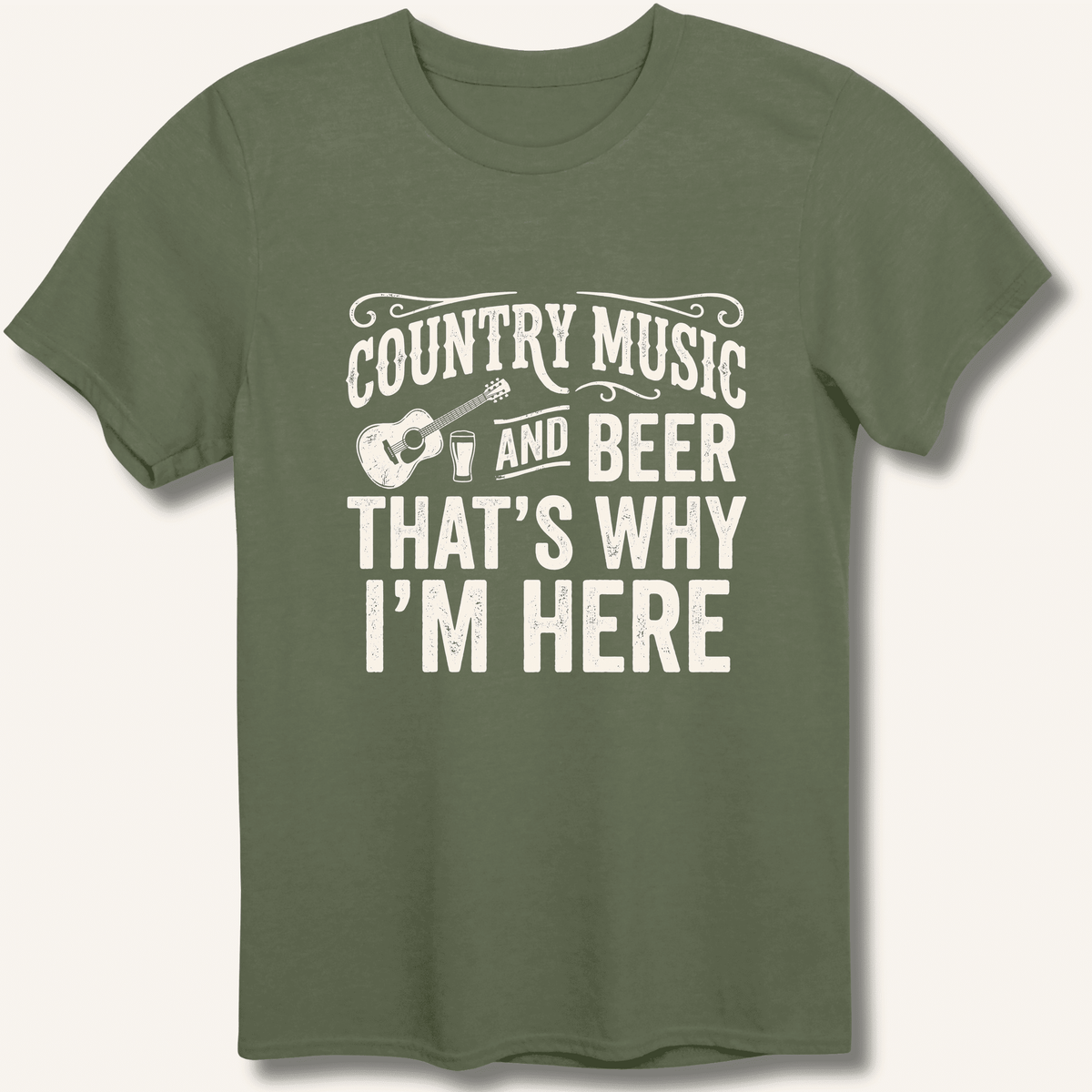 Country Music & Beer T-Shirt Gift For Bourbon Drinker