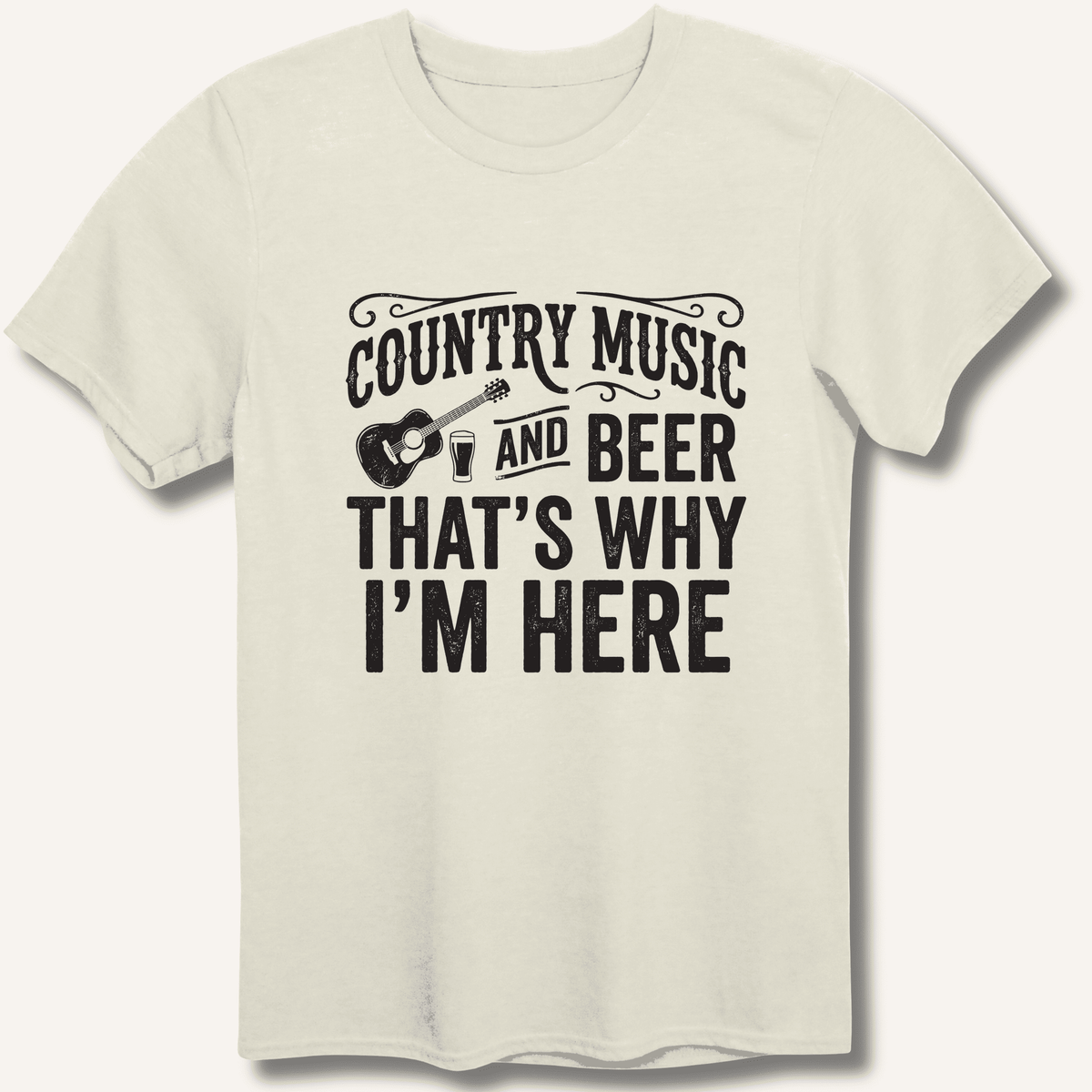 Country Music & Beer T-Shirt Gift For Bourbon Drinker