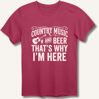 Country Music & Beer T-Shirt Gift For Bourbon Drinker