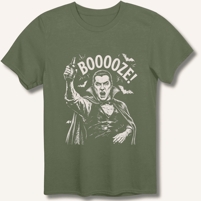 Count Dracula's Booooze T-Shirt Gift For Bourbon Drinker