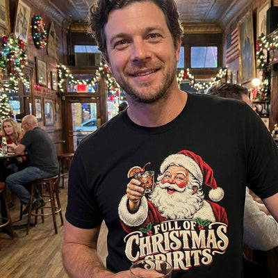 Full Of Christmas Spirits T-Shirt Gift For Bourbon Drinker