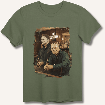 Halloween Horror Beer Drinking T-Shirt Gift For Bourbon Drinker