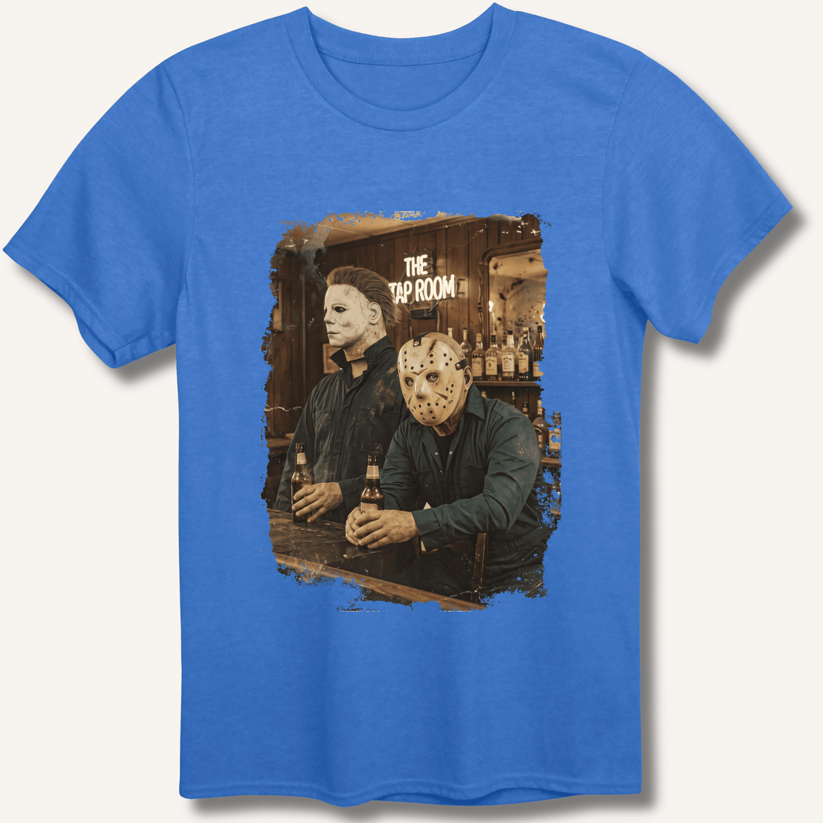 Halloween Horror Beer Drinking T-Shirt Gift For Bourbon Drinker