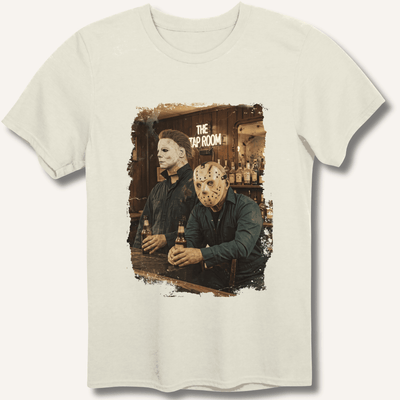 Halloween Horror Beer Drinking T-Shirt Gift For Bourbon Drinker