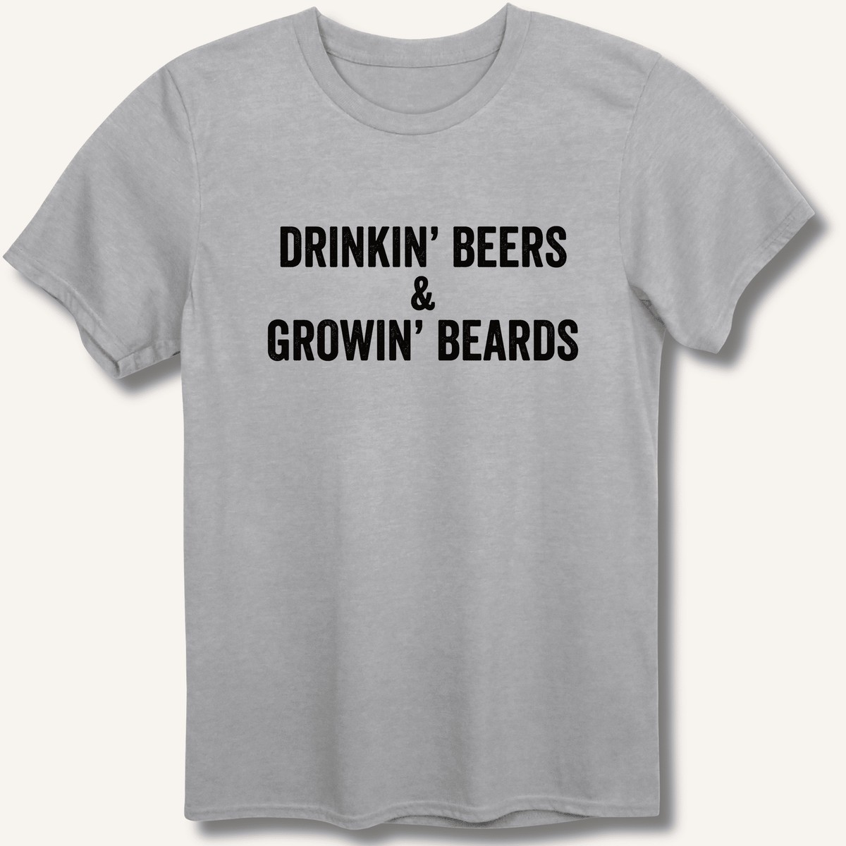 Drinkin' Beers & Growin' Beards T-Shirt Gift For Bourbon Drinker