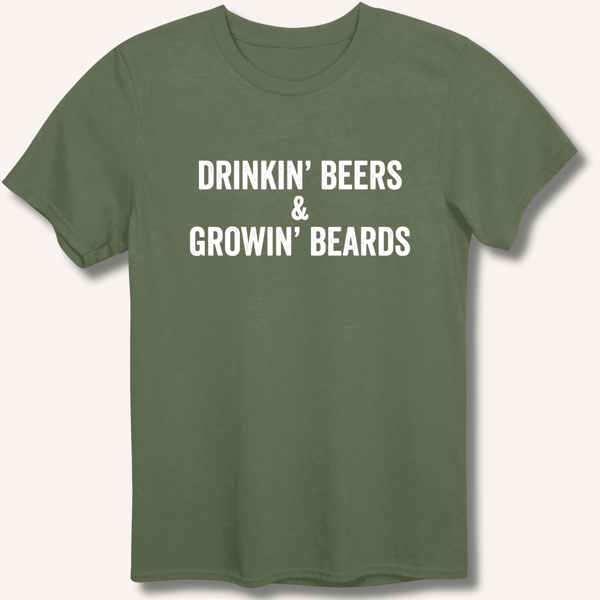Drinkin' Beers & Growin' Beards T-Shirt Gift For Bourbon Drinker