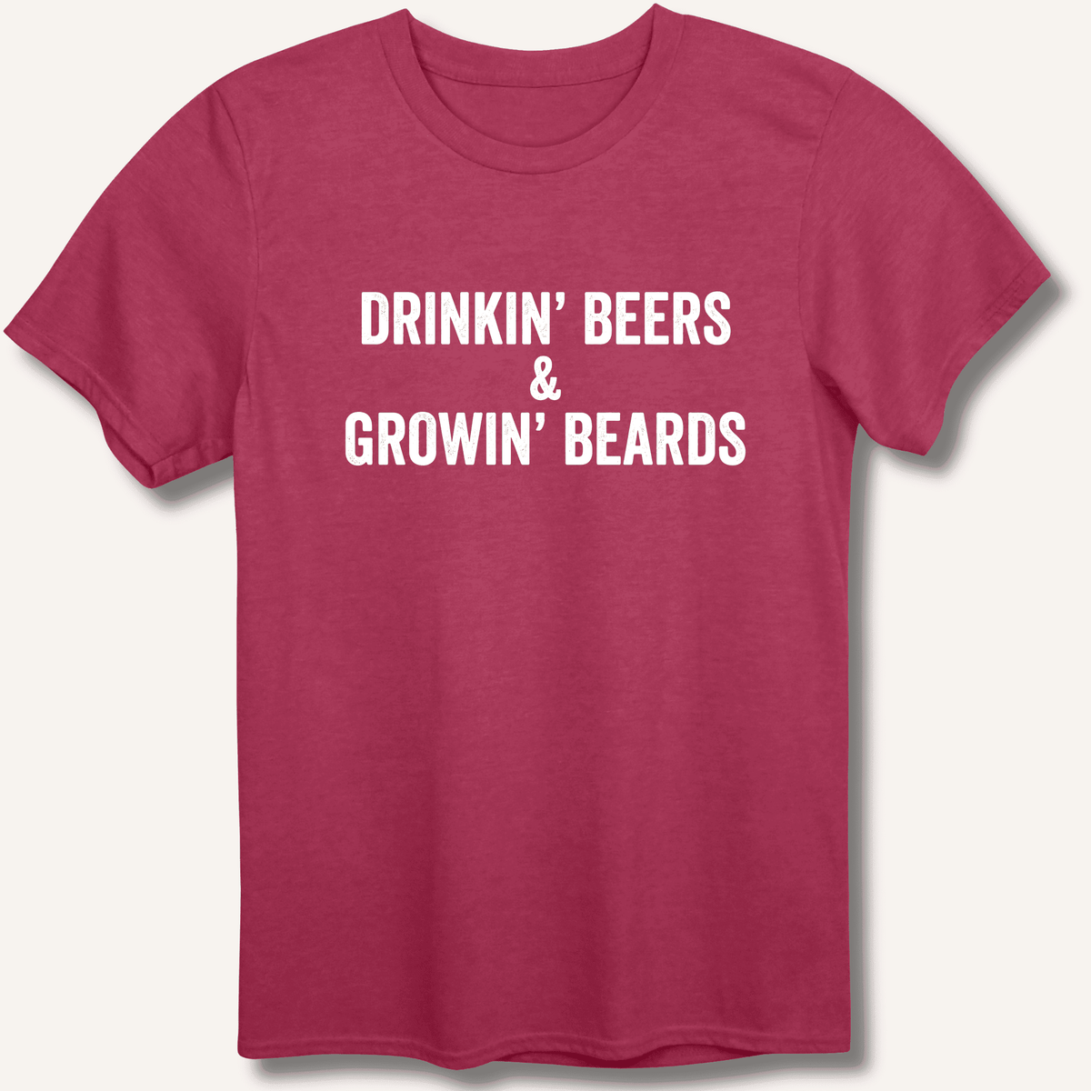 Drinkin' Beers & Growin' Beards T-Shirt Gift For Bourbon Drinker