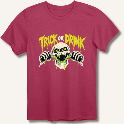 Trick or Drink T-Shirt Gift For Bourbon Drinker
