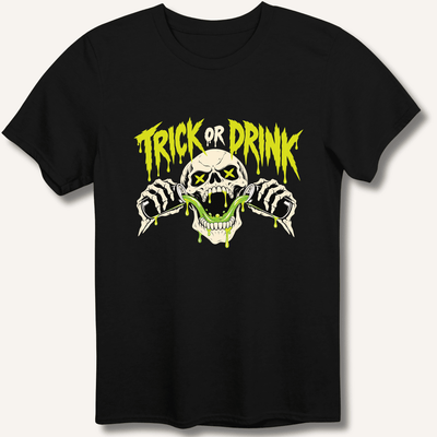 Trick or Drink T-Shirt Gift For Bourbon Drinker