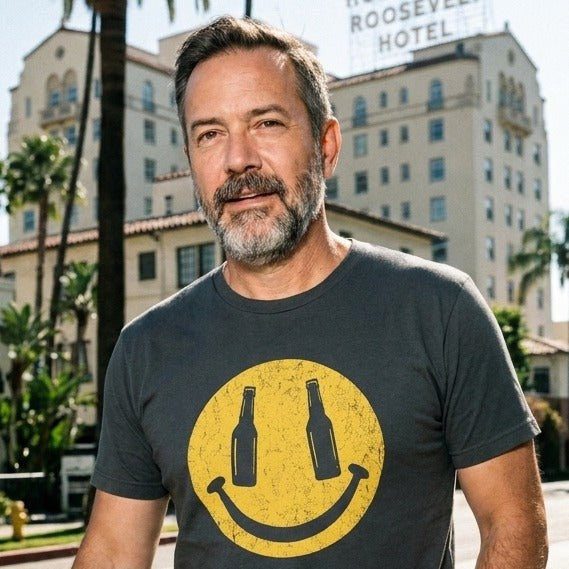 Beer Smiley T-Shirt Gift For Bourbon Drinker