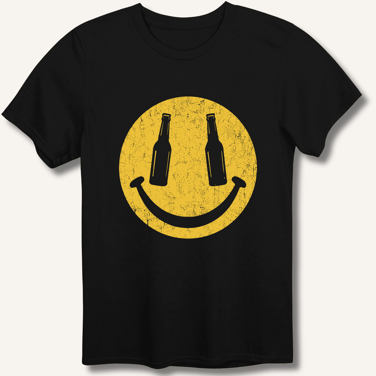 Beer Smiley T-Shirt Gift For Bourbon Drinker