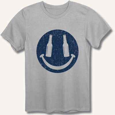 Beer Smiley T-Shirt Gift For Bourbon Drinker