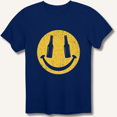 Beer Smiley T-Shirt Gift For Bourbon Drinker
