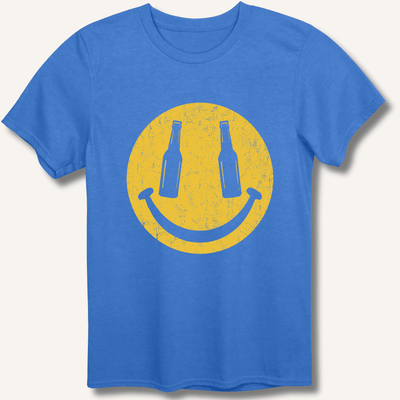 Beer Smiley T-Shirt Gift For Bourbon Drinker
