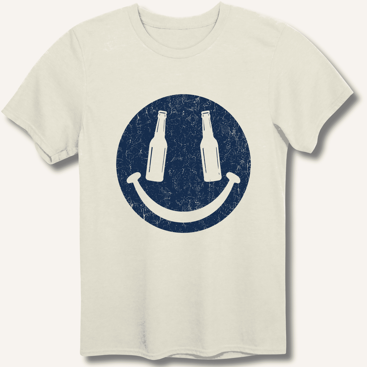 Beer Smiley T-Shirt Gift For Bourbon Drinker