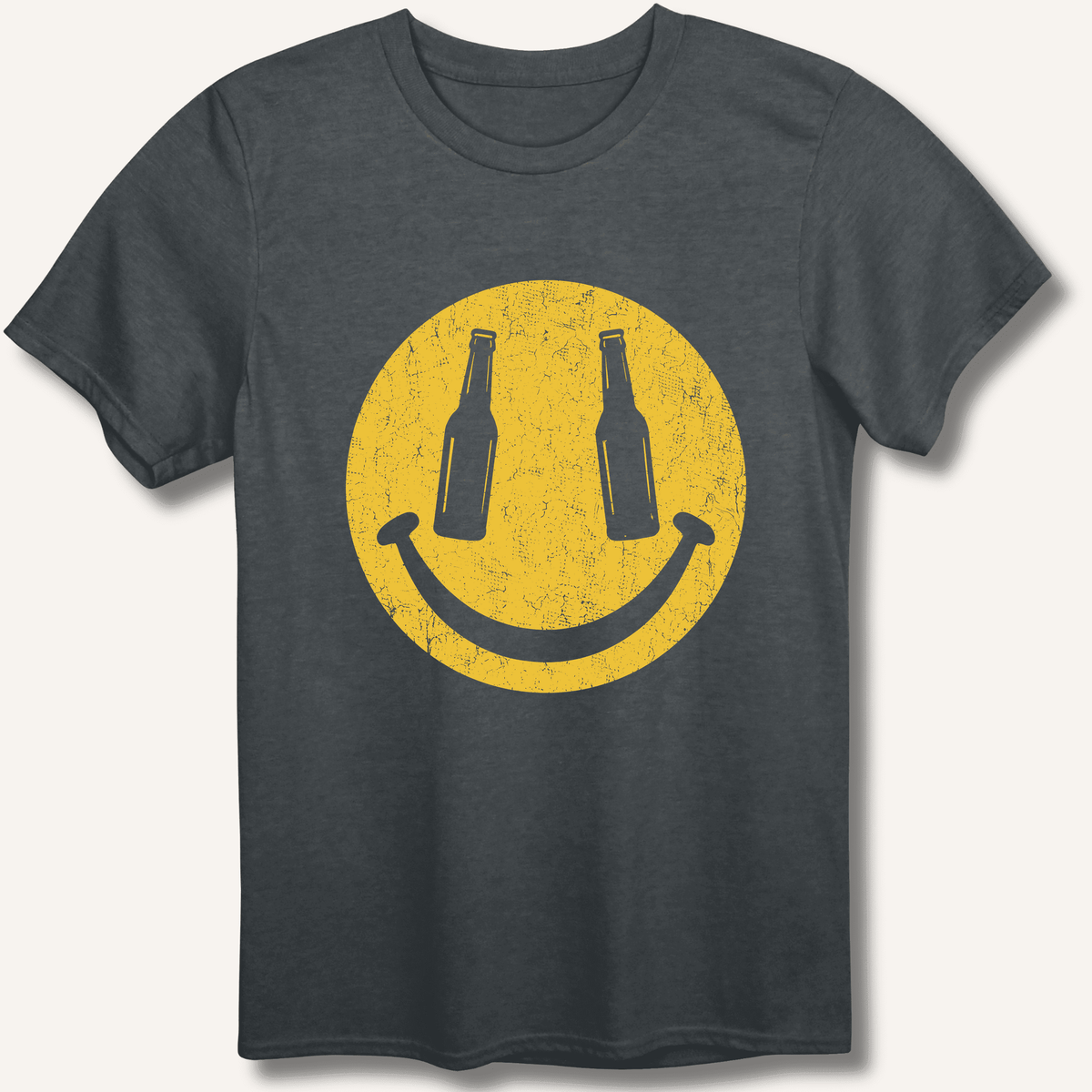 Beer Smiley T-Shirt Gift For Bourbon Drinker