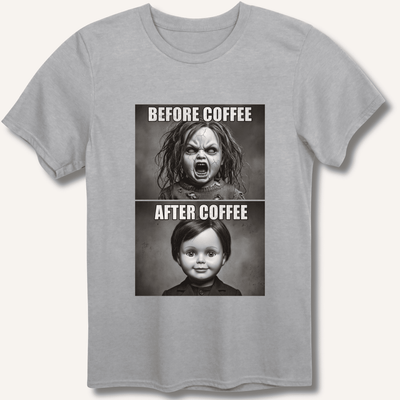 Before Coffee & After Coffee T-Shirt Gift For Bourbon Drinker